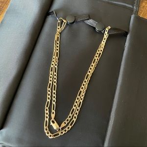 10k solid yellow gold 20” figaro 100 gauge chain